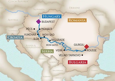 Map of southeast europe cruise