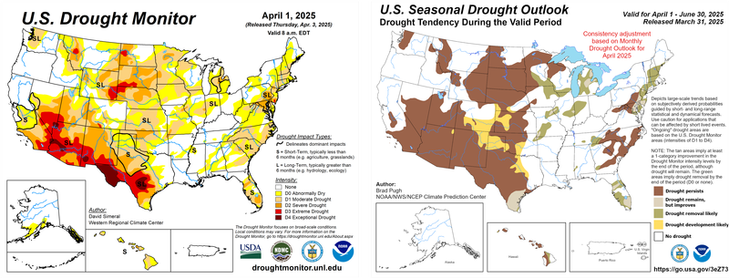 US Drought Monitor and Seasonal Outlook