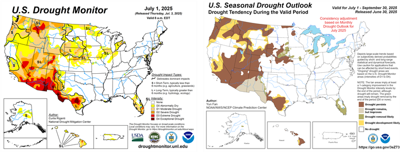 US Drought Monitor and Seasonal Outlook