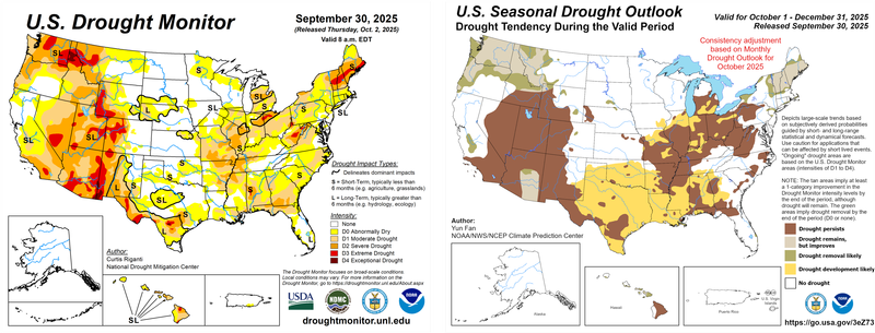 US Drought Monitor and Seasonal Outlook