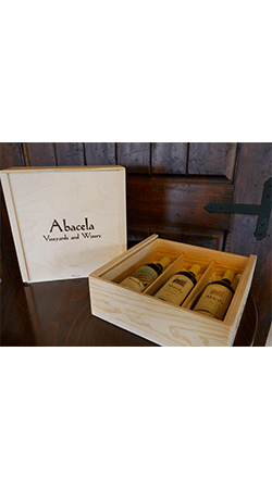 Wood Box, 3 Bottle